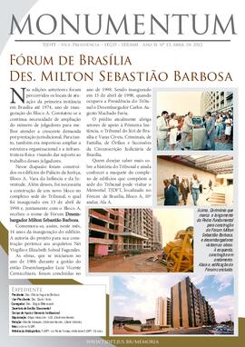 Monumentum - Fórum de Brasília - Desembargador Milton Sebastião Barbosa