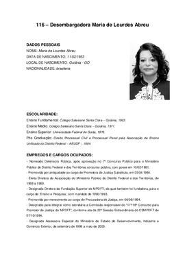 Biografia Desembargadora Maria de Lourdes Abreu