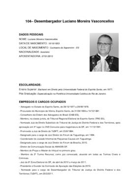 Biografia Desembargador Luciano Moreira Vasconcellos