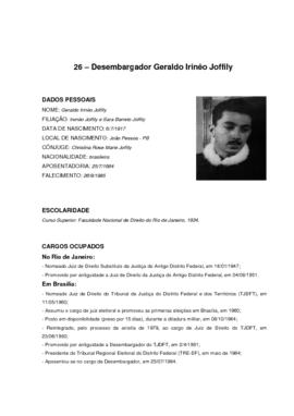 Biografia Desembargador Geraldo Irineo Joffily