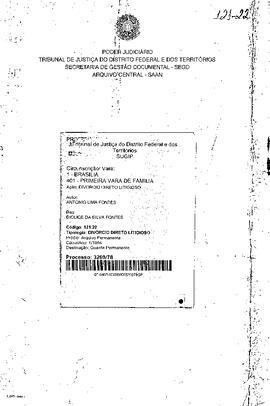 Ação de Divórcio Direto Litigioso n. 3269/78