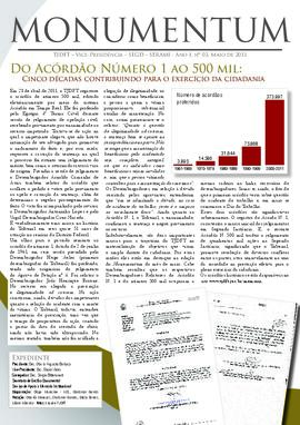 Monumentum - Do acordão número 1 ao 500 mil: cinco décadas contribuindo para o exercício da cidadania