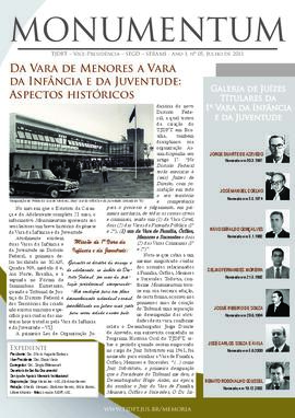 Monumentum - Da Vara de Menores a Vara da Infância e da Juventude: aspectos históricos